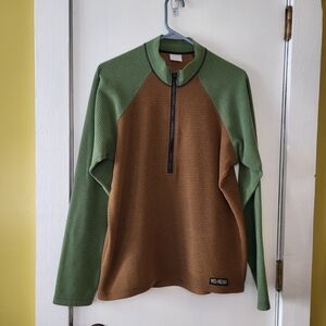 Melanzana Men's Green and Brown Sweater
